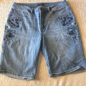 GNW Indigo embroidered Jean shorts size 10